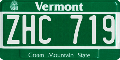 VT license plate ZHC719