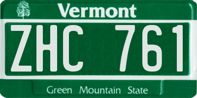 VT license plate ZHC761