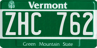 VT license plate ZHC762