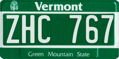 VT license plate ZHC767