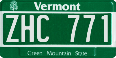 VT license plate ZHC771