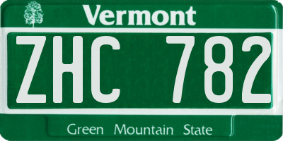VT license plate ZHC782