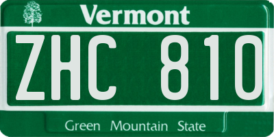 VT license plate ZHC810
