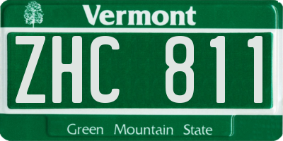 VT license plate ZHC811