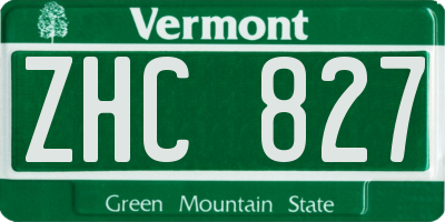 VT license plate ZHC827