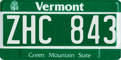 VT license plate ZHC843