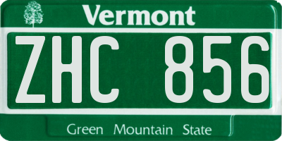 VT license plate ZHC856