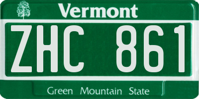 VT license plate ZHC861