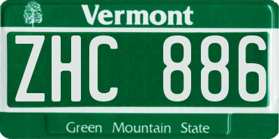 VT license plate ZHC886