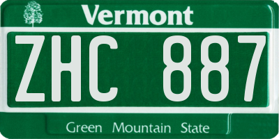 VT license plate ZHC887