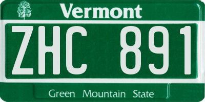 VT license plate ZHC891