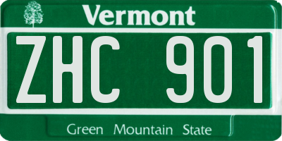 VT license plate ZHC901