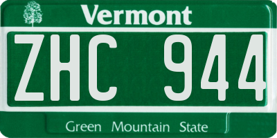 VT license plate ZHC944