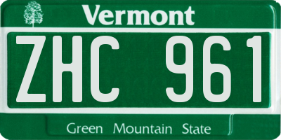VT license plate ZHC961