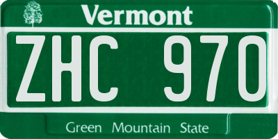 VT license plate ZHC970