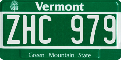VT license plate ZHC979