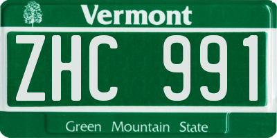 VT license plate ZHC991