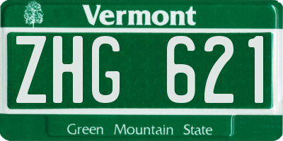 VT license plate ZHG621