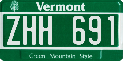 VT license plate ZHH691