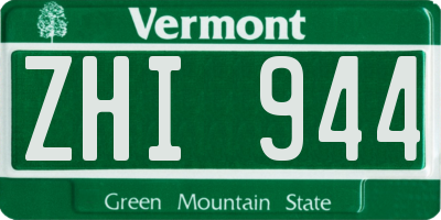 VT license plate ZHI944