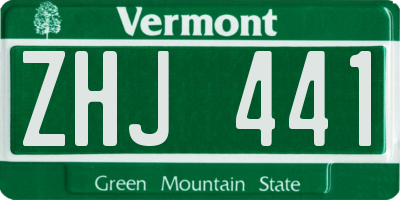 VT license plate ZHJ441