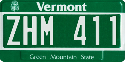 VT license plate ZHM411
