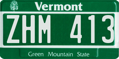 VT license plate ZHM413