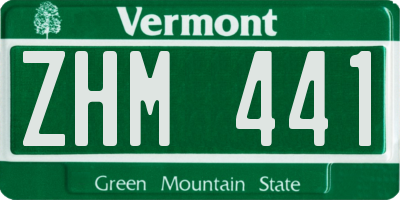 VT license plate ZHM441