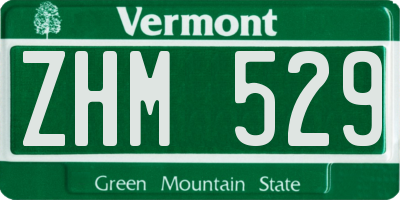 VT license plate ZHM529