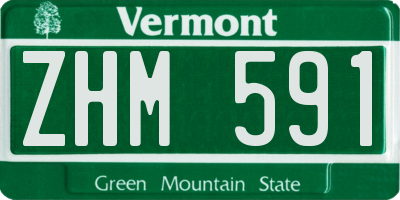 VT license plate ZHM591