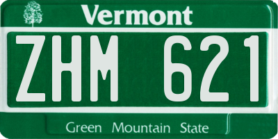 VT license plate ZHM621