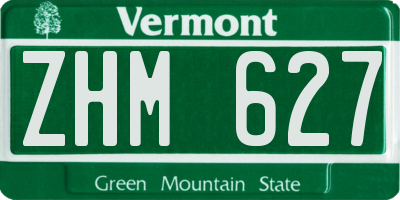 VT license plate ZHM627