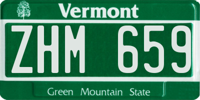 VT license plate ZHM659