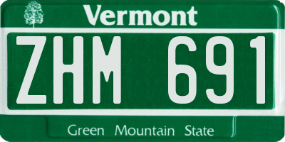 VT license plate ZHM691