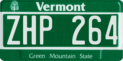 VT license plate ZHP264