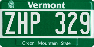 VT license plate ZHP329