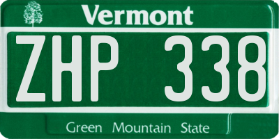 VT license plate ZHP338