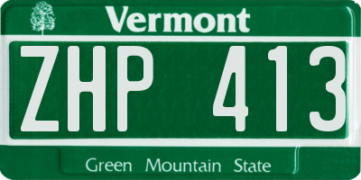 VT license plate ZHP413