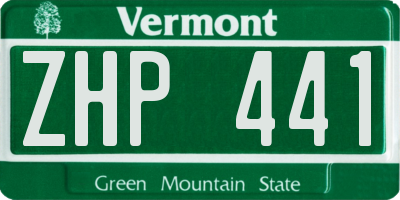 VT license plate ZHP441