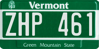 VT license plate ZHP461