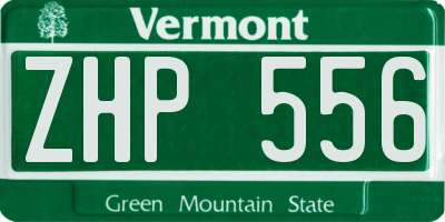 VT license plate ZHP556