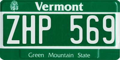 VT license plate ZHP569