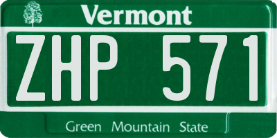 VT license plate ZHP571