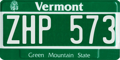VT license plate ZHP573