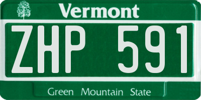 VT license plate ZHP591