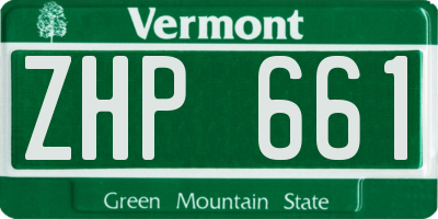 VT license plate ZHP661