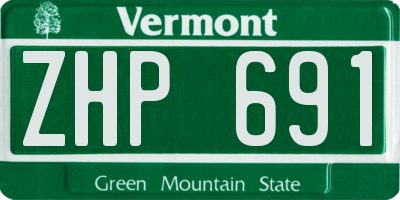 VT license plate ZHP691