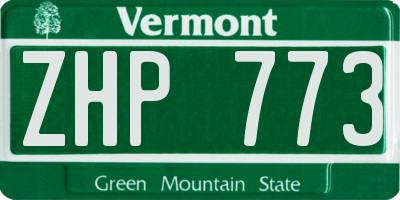 VT license plate ZHP773