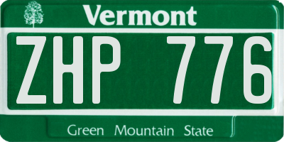 VT license plate ZHP776