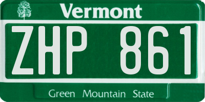 VT license plate ZHP861